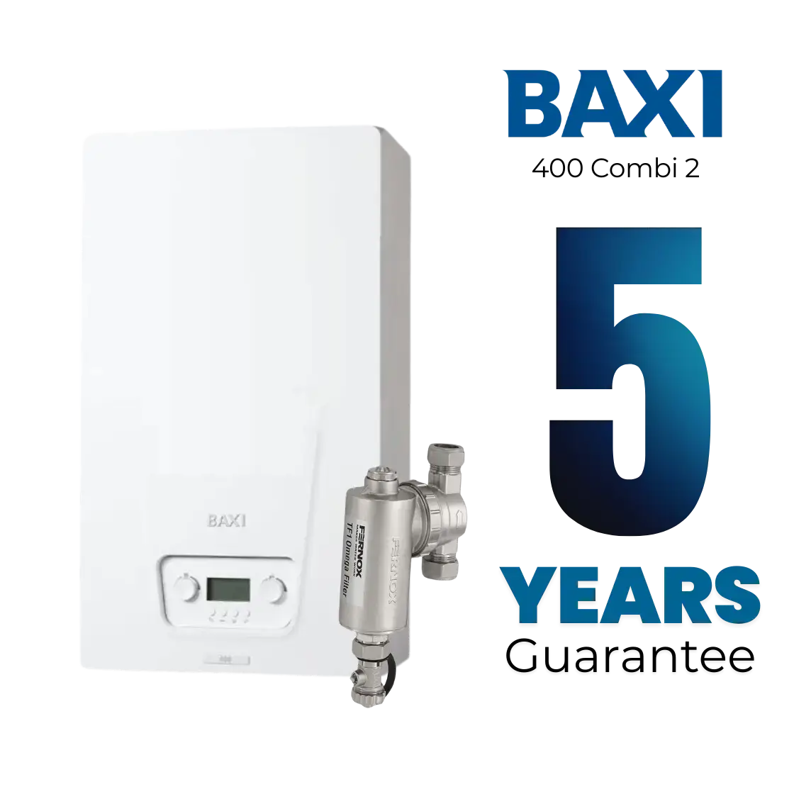 Baxi 400 Combi 2 boiler with 5 year guarantee